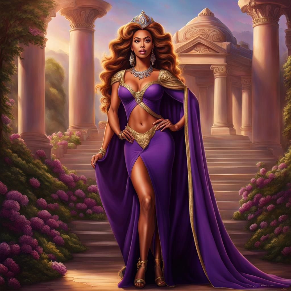 Beyoncé as Megara: Hyperrealistic Full Body Portrayal