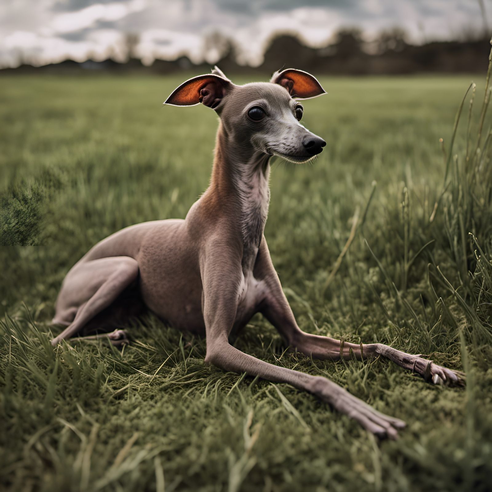 Hyperrealistic Dog Doing Yoga in Field