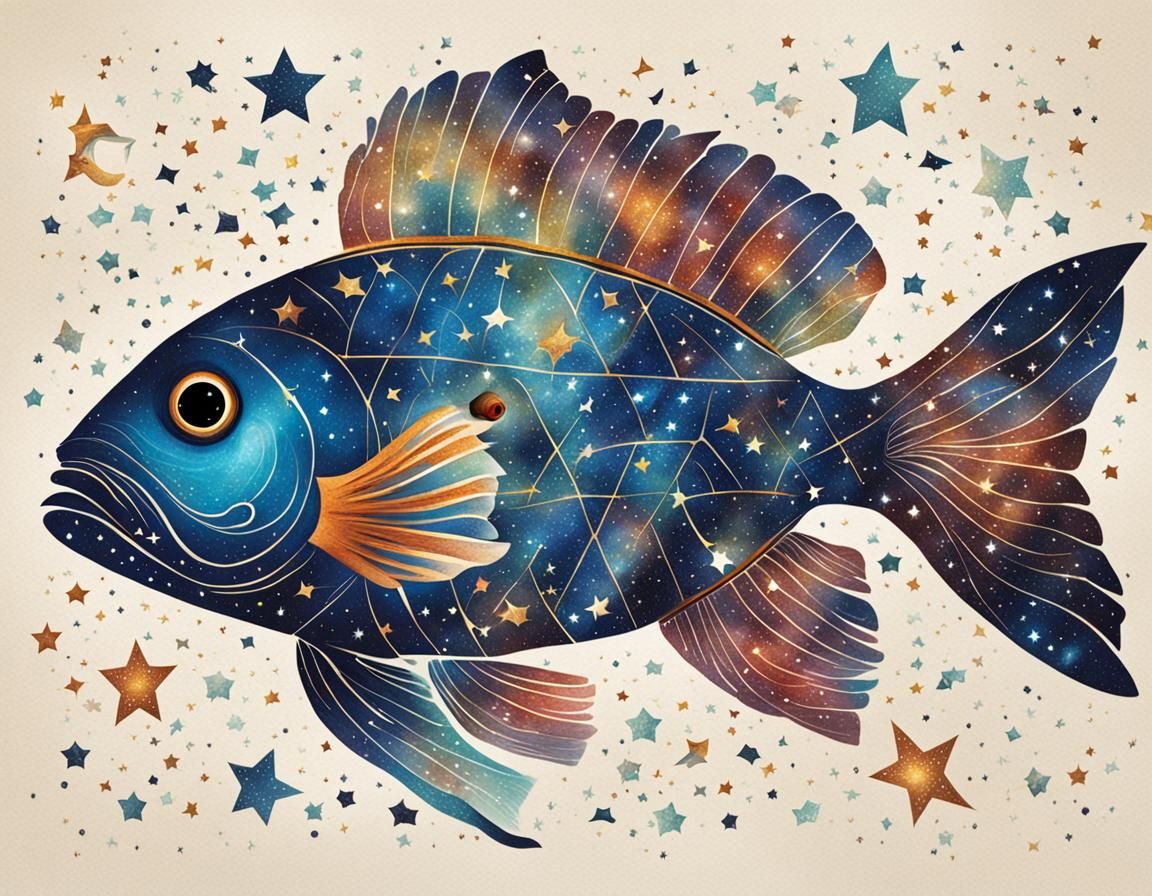 Celestial Fish: A Starry Creation