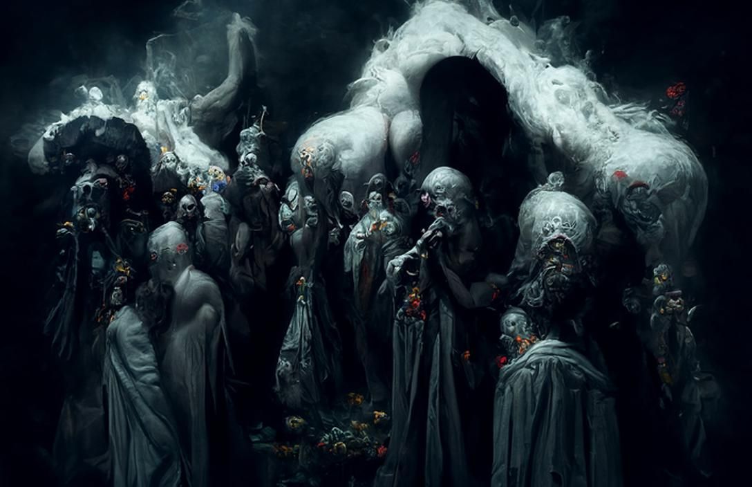 Dionysian Cult Ritual in Cel-Shaded Digital Art