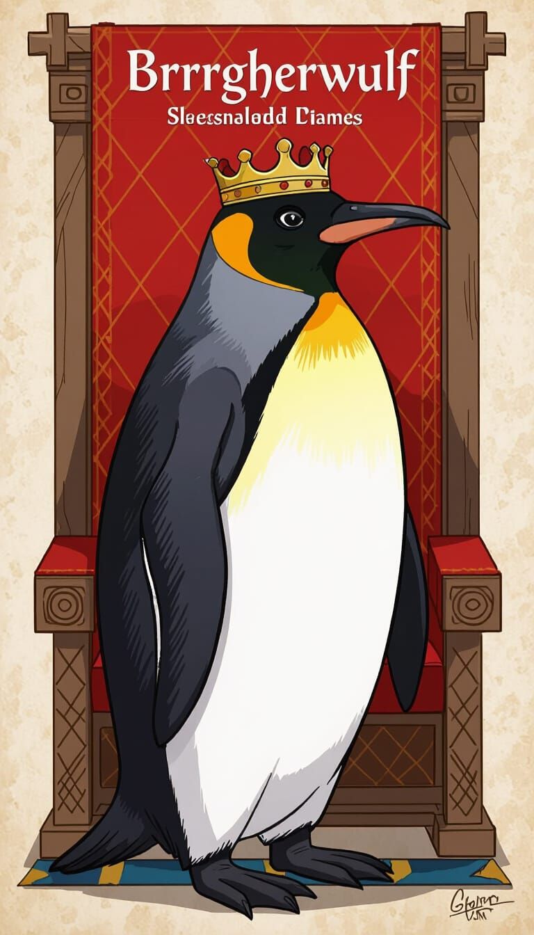 Penguin Hero Brrgherwulf in Hrothgar's Throne Room