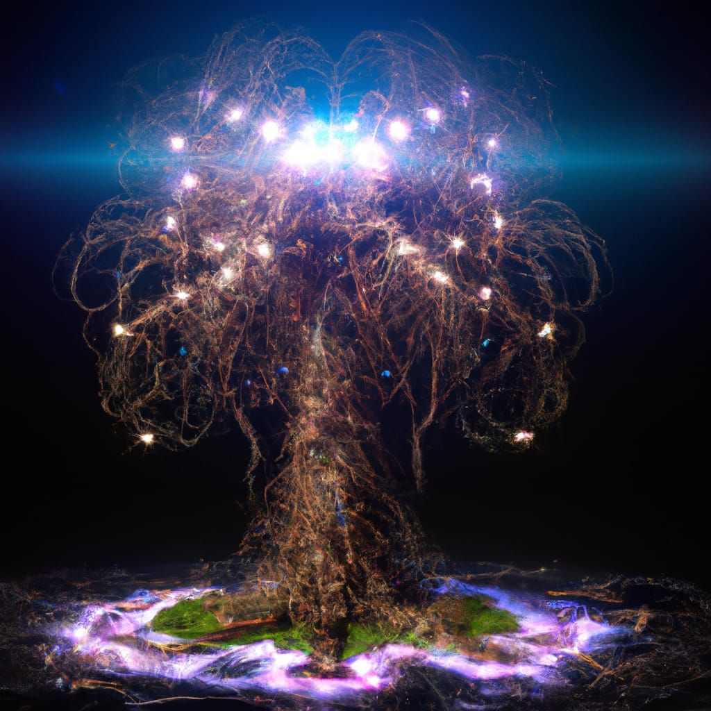 Epic Electric Tree Masterpiece with Volumetric Lighting