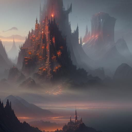 Fantastical Matte Painting with Intricate Details