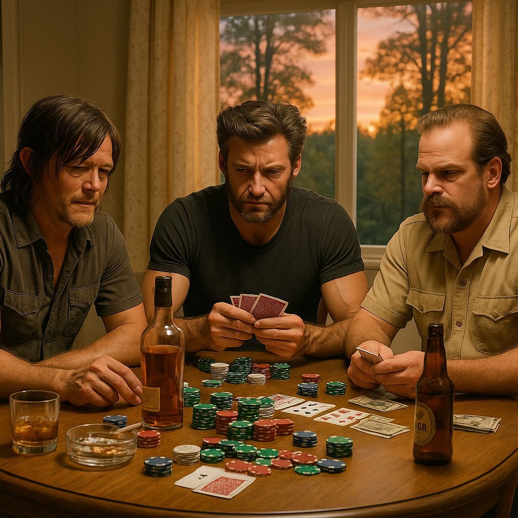 Daryl, Wolverine, and Hopper Play Poker