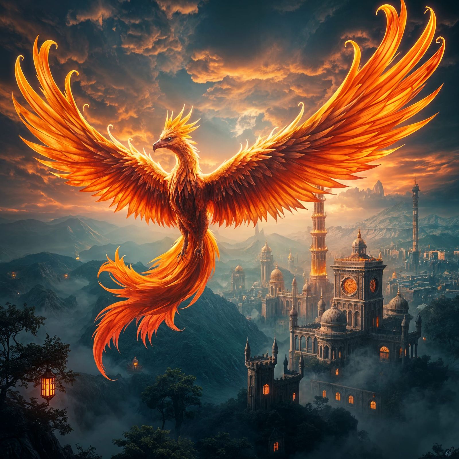 Ethereal Fantasy Landscape in Deep Color