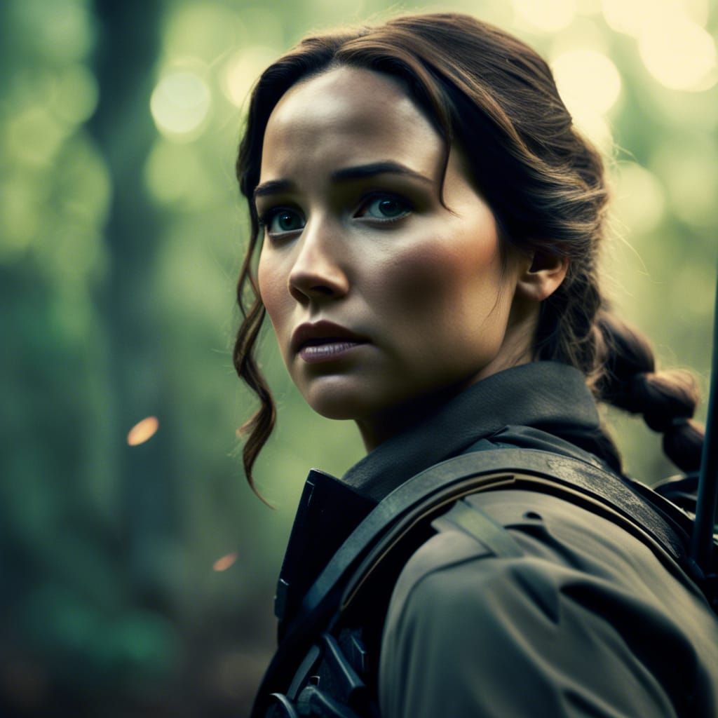 Katniss Everdeen Action Still: Cinematic Film
