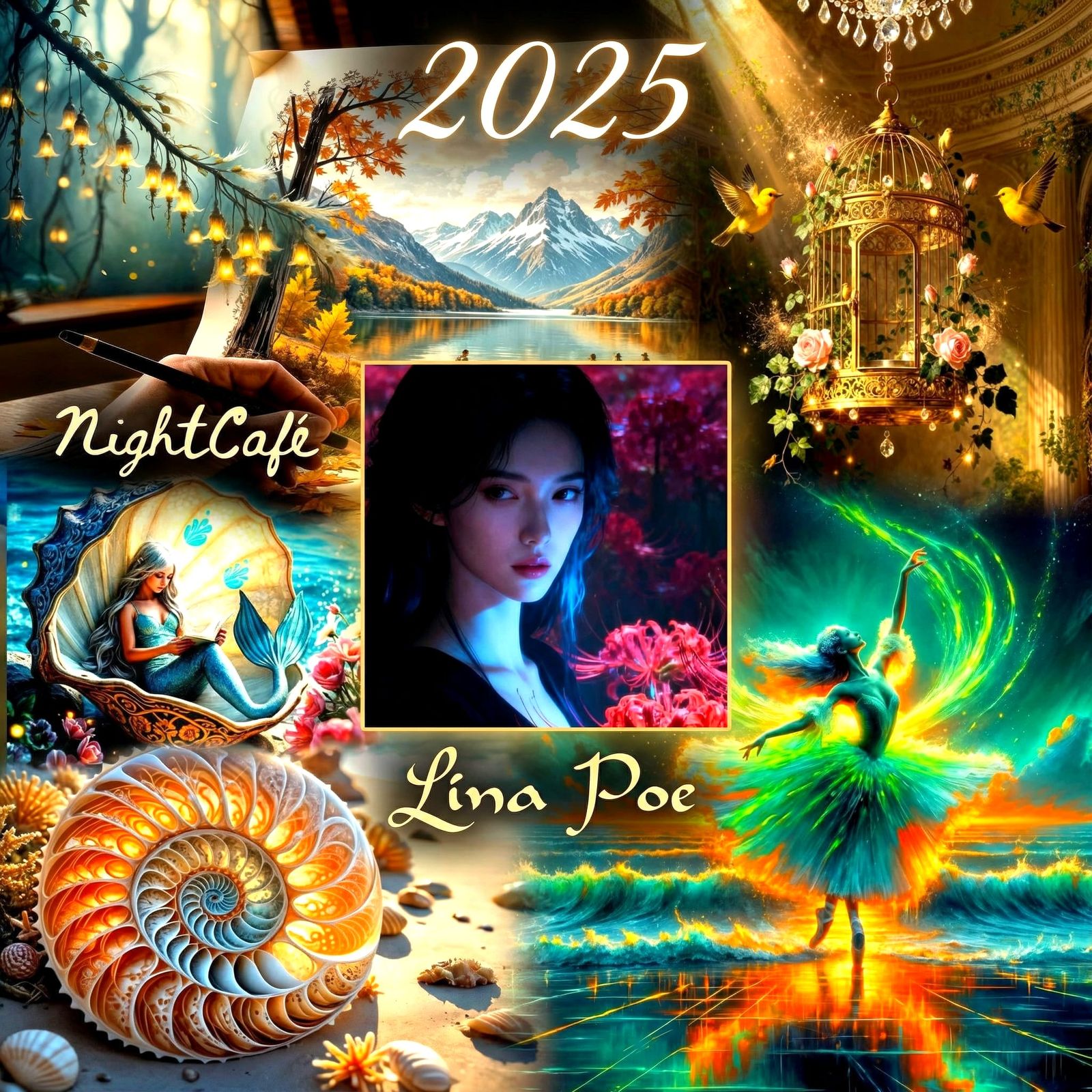 AI-Generated 2025 Year in Review Collage