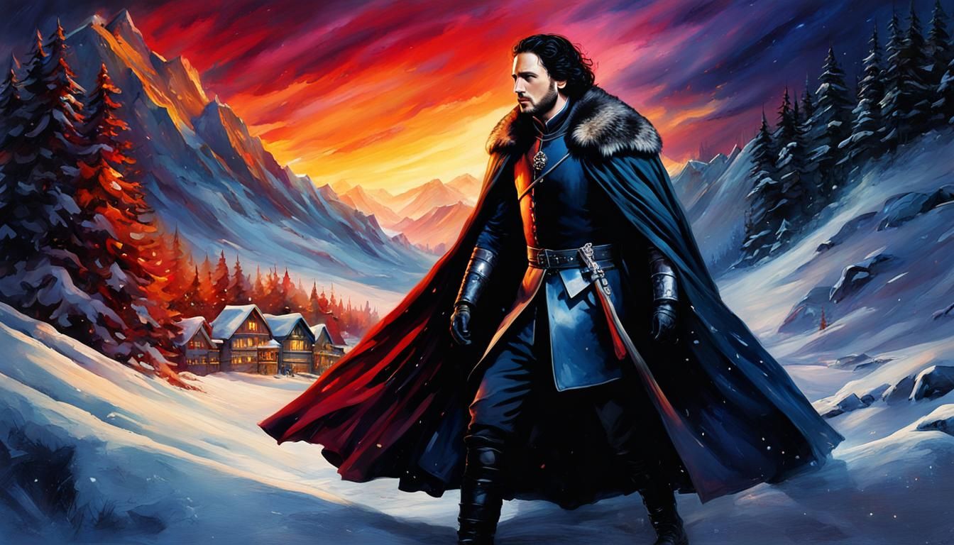 Man in Elegant Dress: Vibrant Digital Illustration