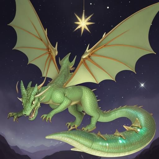 Cyndro The Starshine Dragon: AI Art