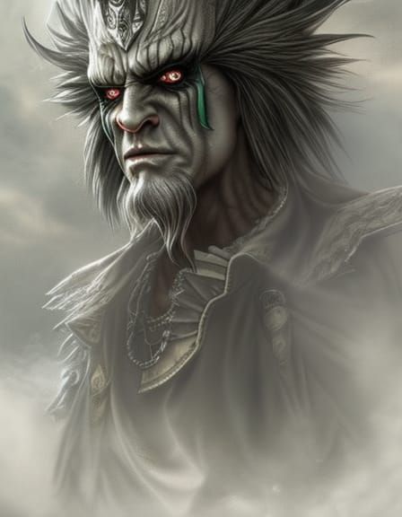 Cynical Clown Portrait in Digital Art Style