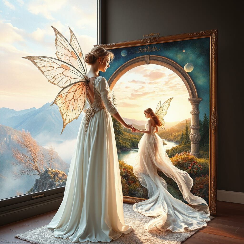 Fairy Artist Paints Nordic Landscape, Enters Portal to Meet ...