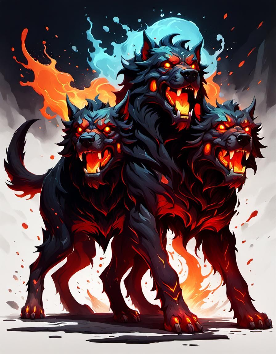 Cerberus: Three-Headed Dog at Hell's Gate