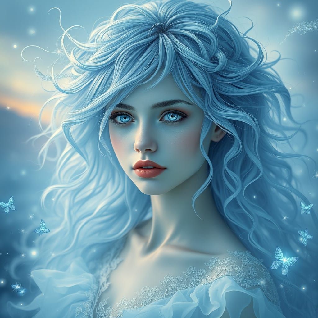 Ethereal Fairy Goddess with Soft Luminescent Aura