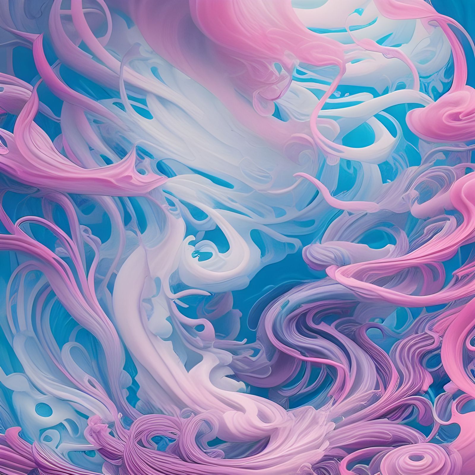 Swirling Chrysanthemums in Flowing Ink Art