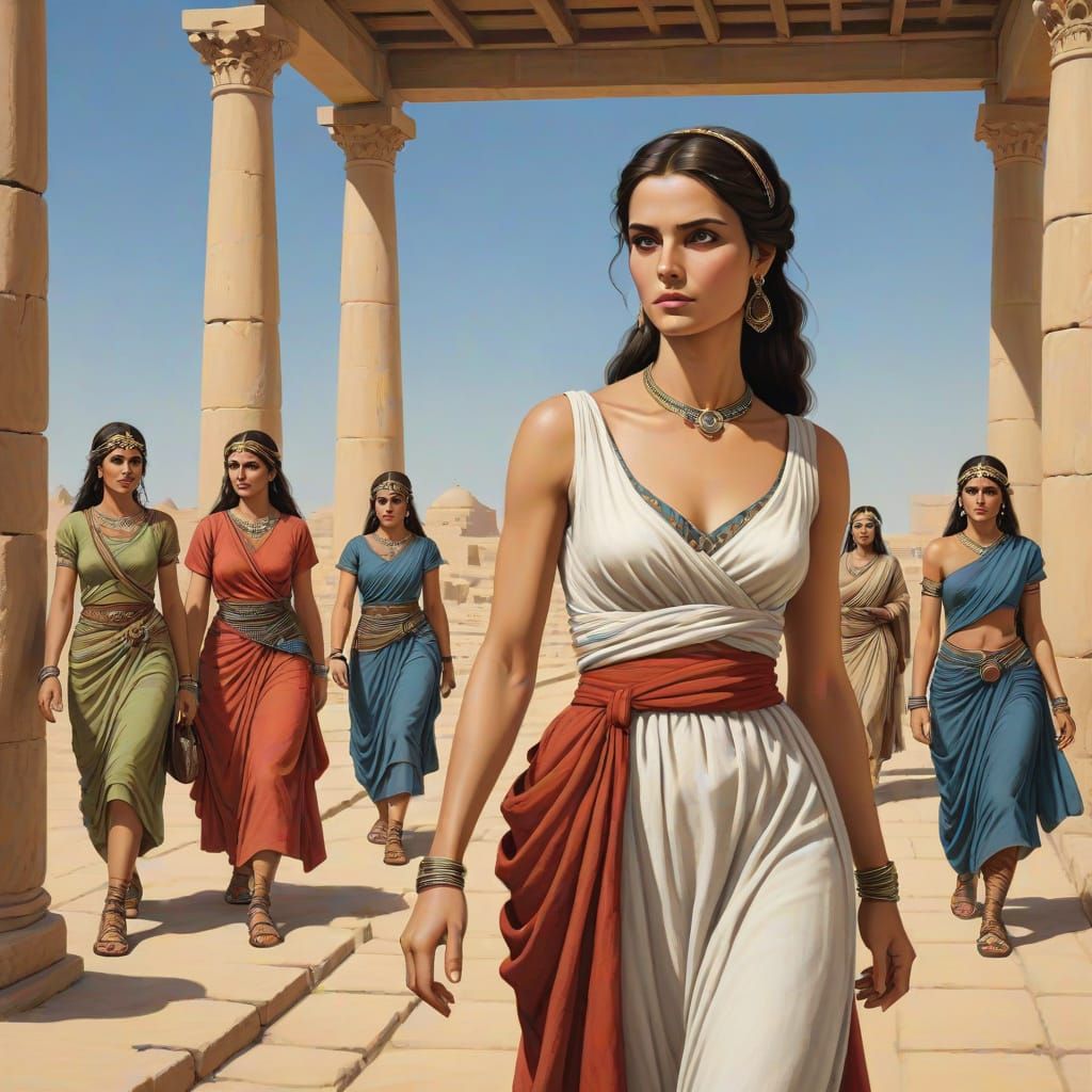 Medieval Woman in Ancient Attire