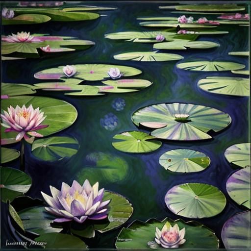 Claude Monet artwork then psychedelically distort the famili...