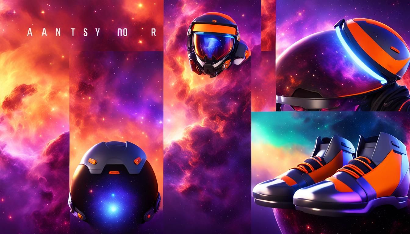 Alien Skydiver Dives into Vibrant Nebula