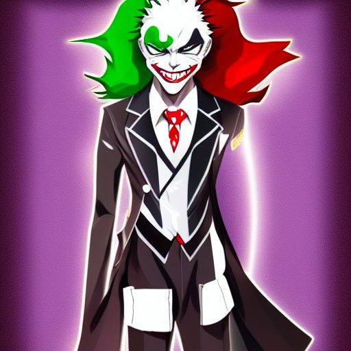 Anime Joker Character Illustration