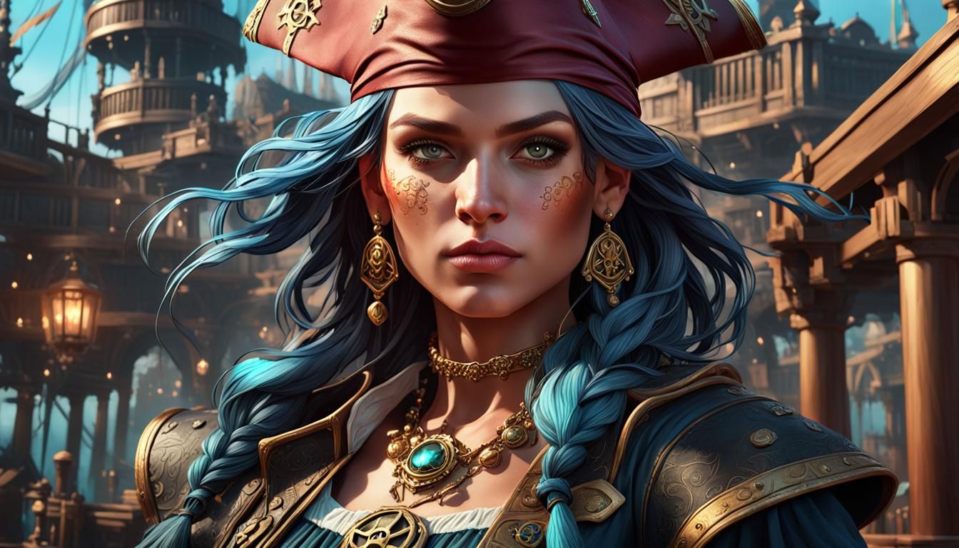 Pirate Queen Portrait in Unreal Engine 5
