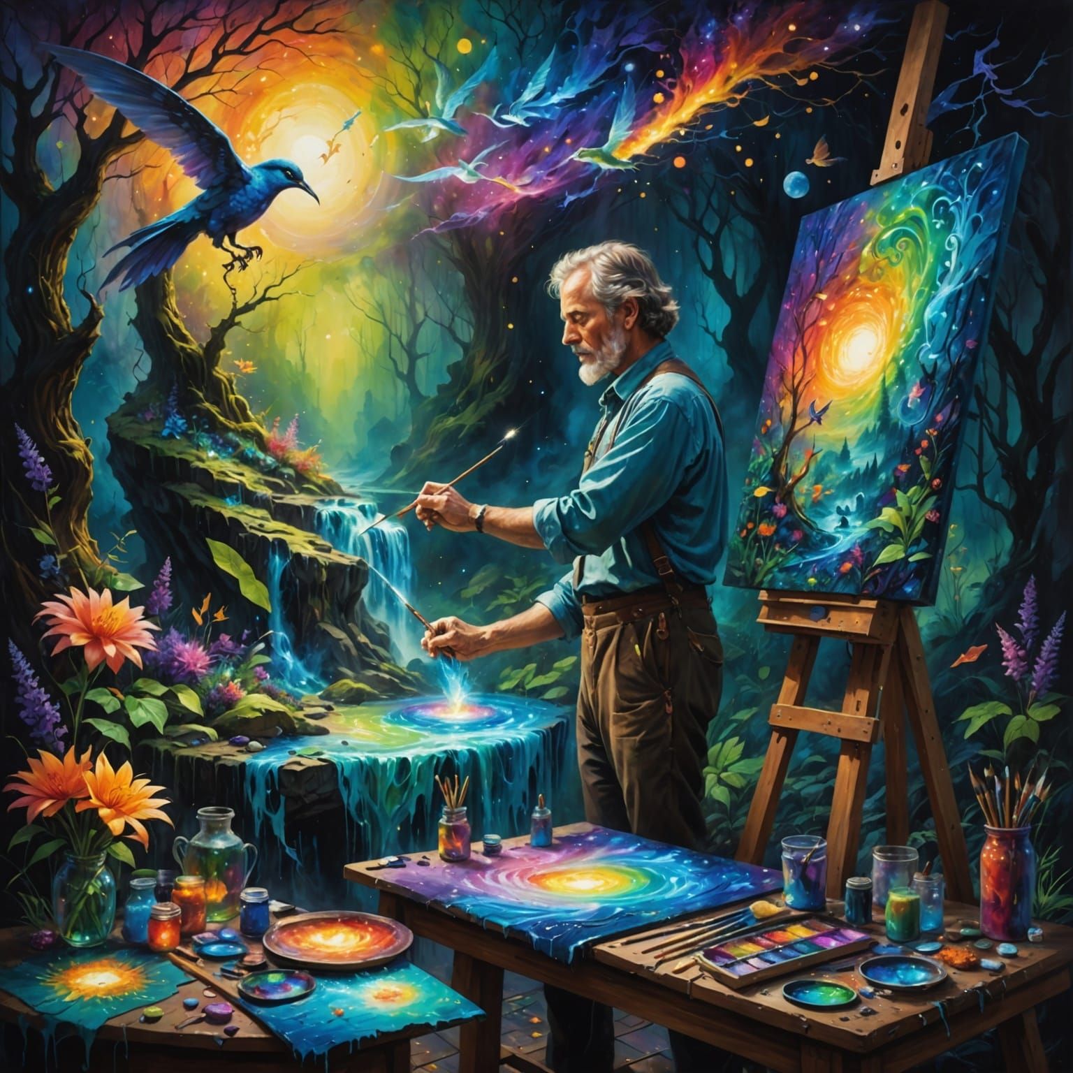 Visionary Painter Creates Living Art in Mystical Studio