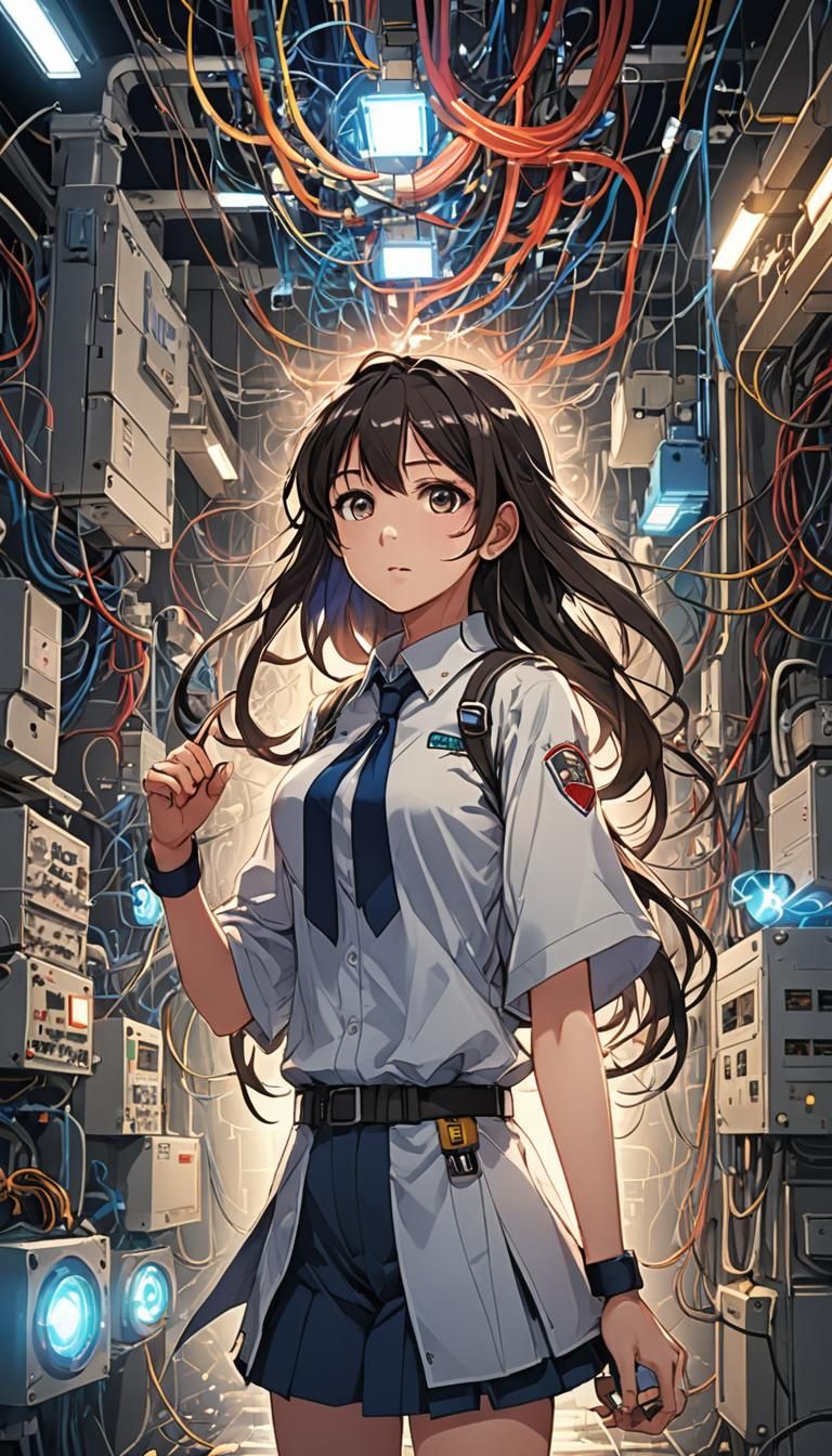 Anime Style Electrical System Grounding Illustration