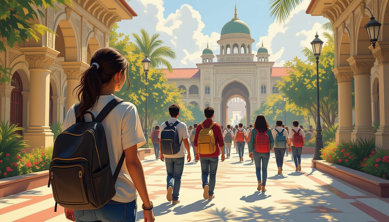 University of Chhattisgarh Students: Ornate Digital Portrait