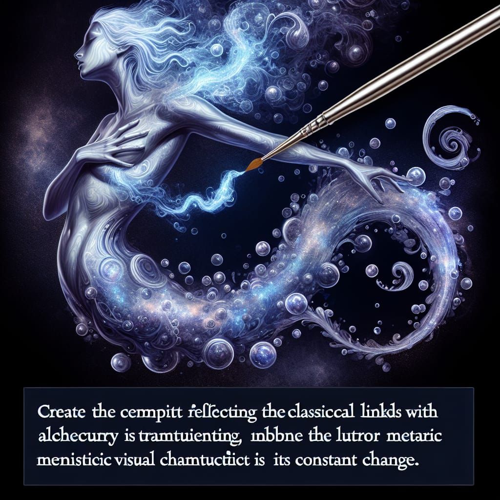 Ethereal Mercury Creature: Alchemical Symbolism