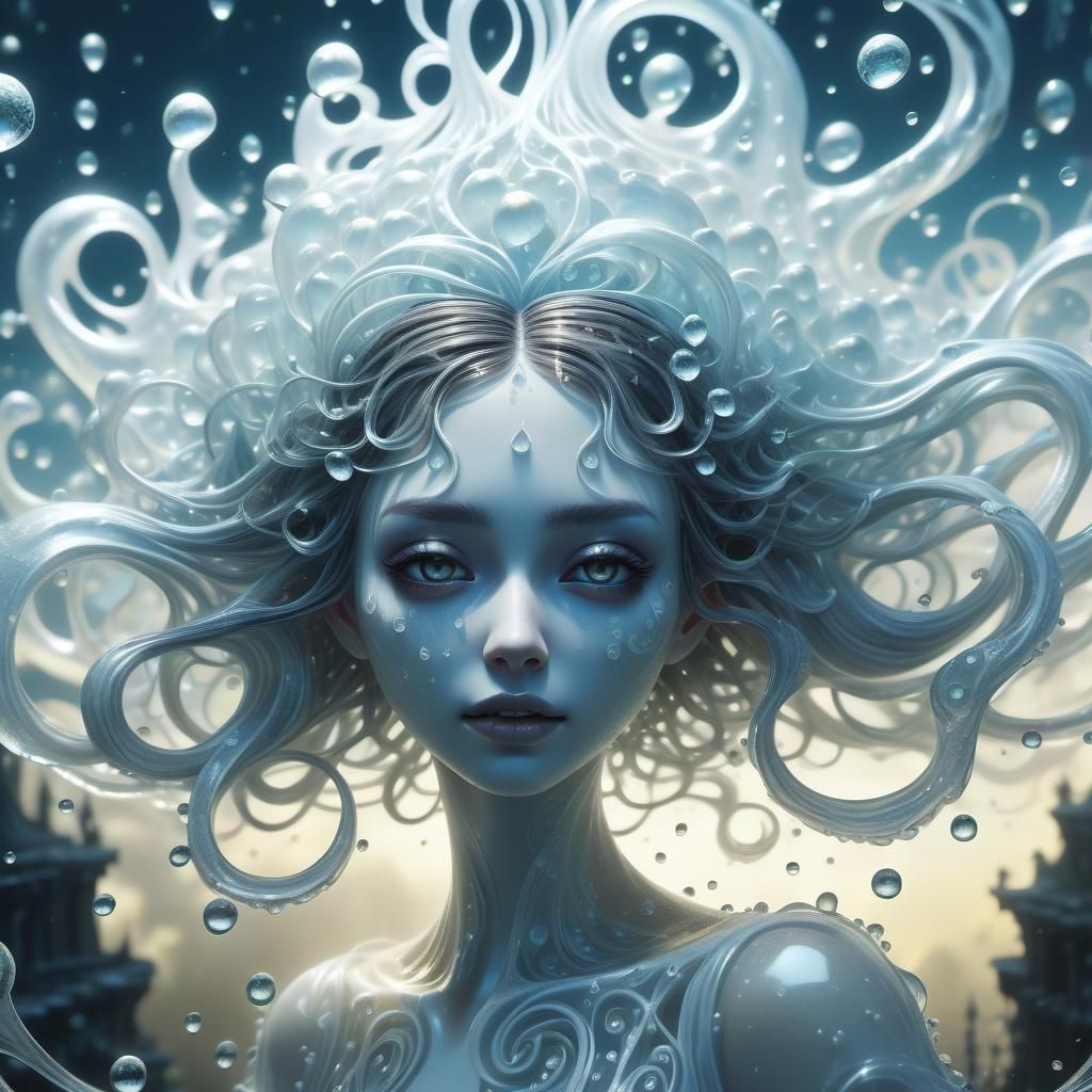 Dewdrop Ghost Girl: Horror Fantasy Concept Art