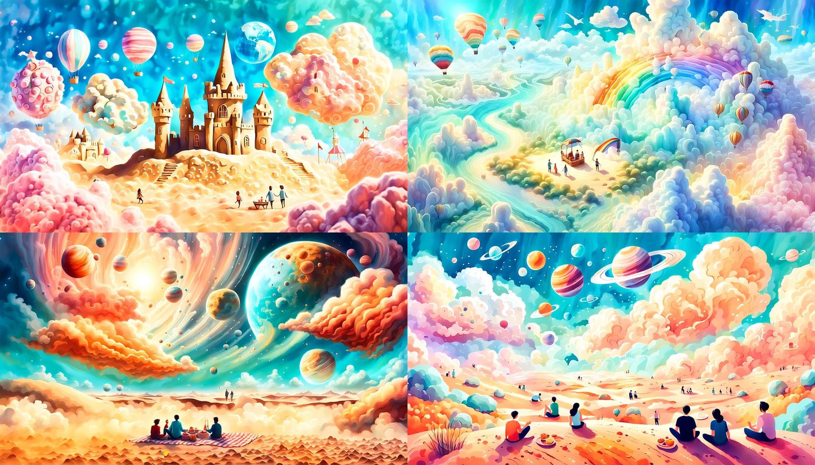 Floating Sandcastles in an Alien Sky