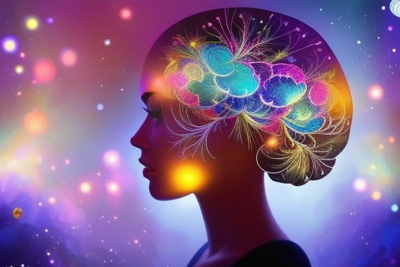 Brain in a Jar: Crystalline Chaos Portrait