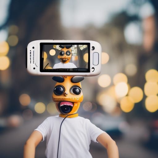 Anthropomorphic Nokia 3310 Selfie: Professional Photography