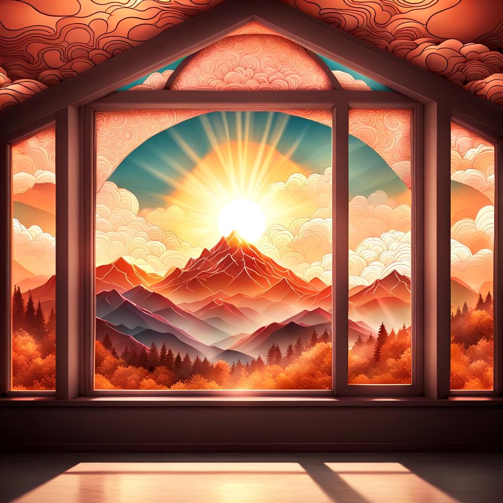 Golden Hour Elysium: A Heavenly Scene