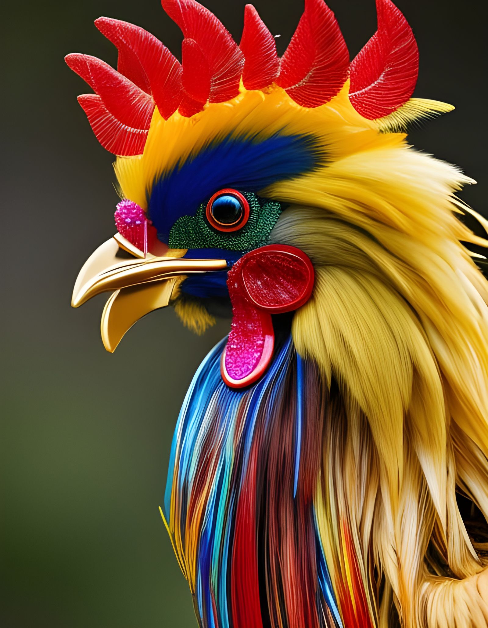 Jeweled Rooster in High Resolution