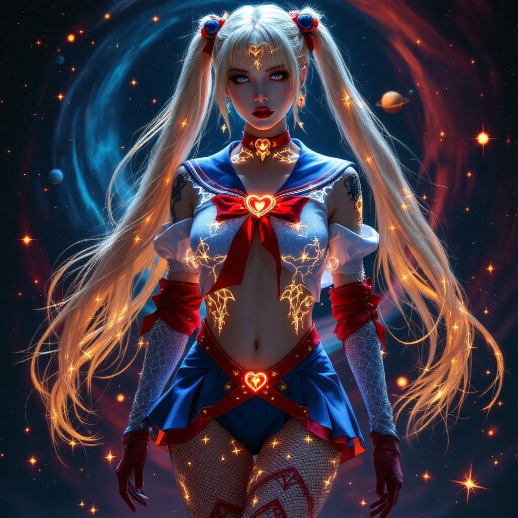 Gothic Sailor Moon in Majestic Fantasy Attire