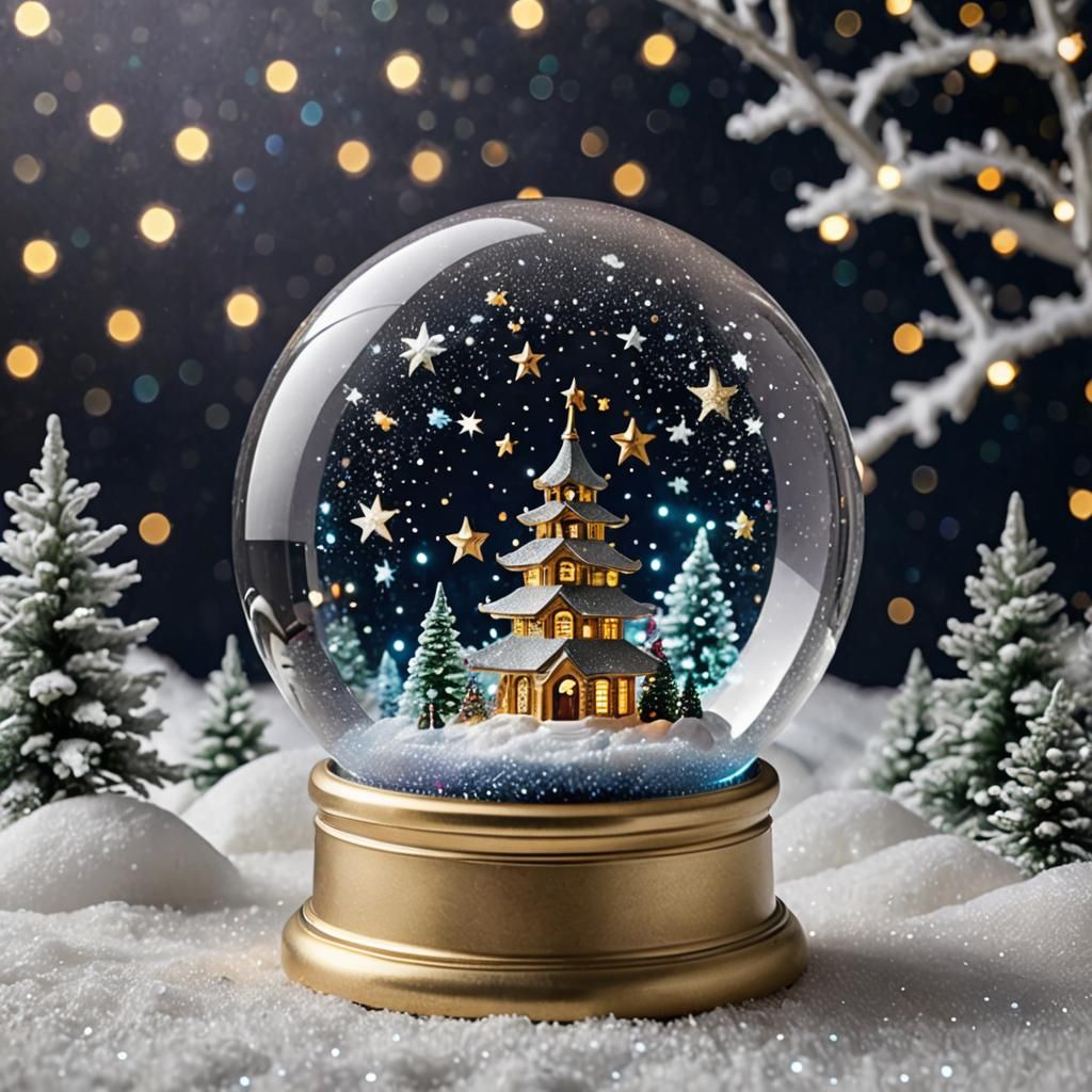 Cosmic Dust Glitter Snow Globe