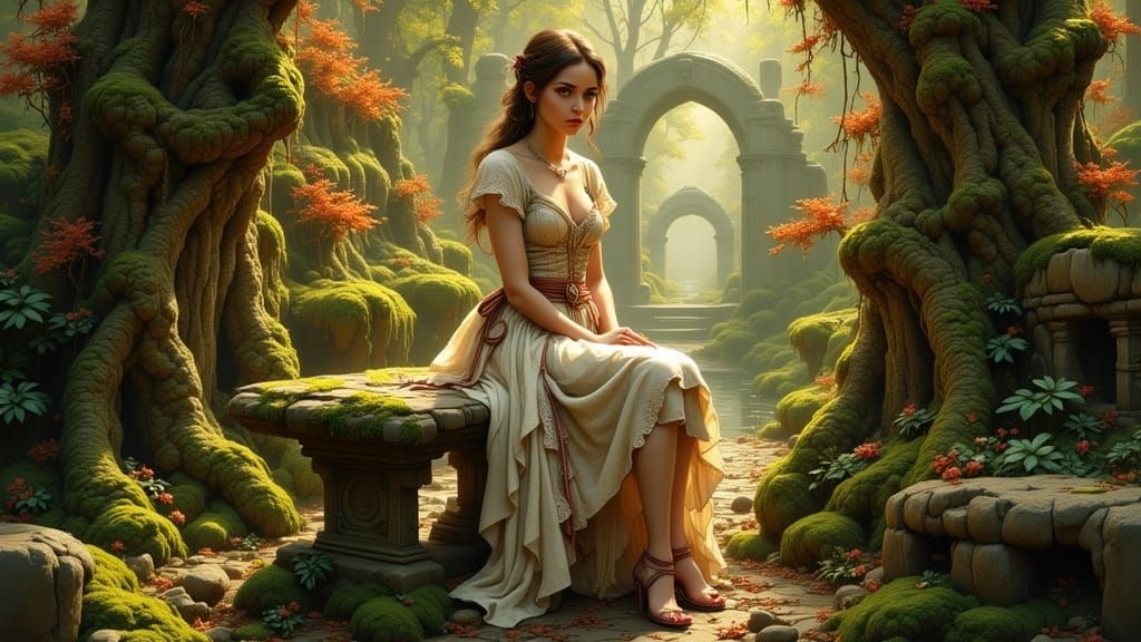 Serenity in a Dreamlike World, in the Style of James Gurney