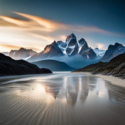 Diamond Mountains Meet Sandy Beach