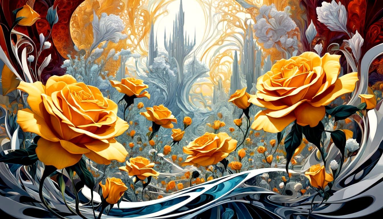 Fractal Floral Bloom in Vibrant Colors