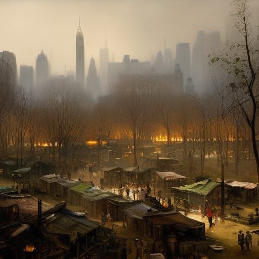 Great Depression: Shanty Town in Central Park