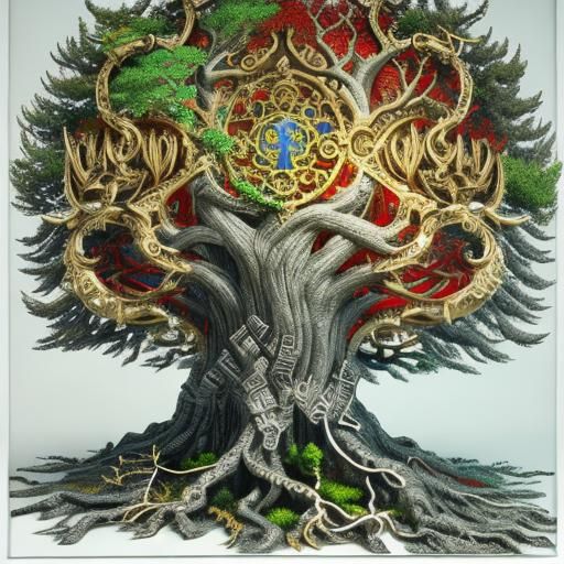 The Tree of Knowledge: Detailed 3D Render