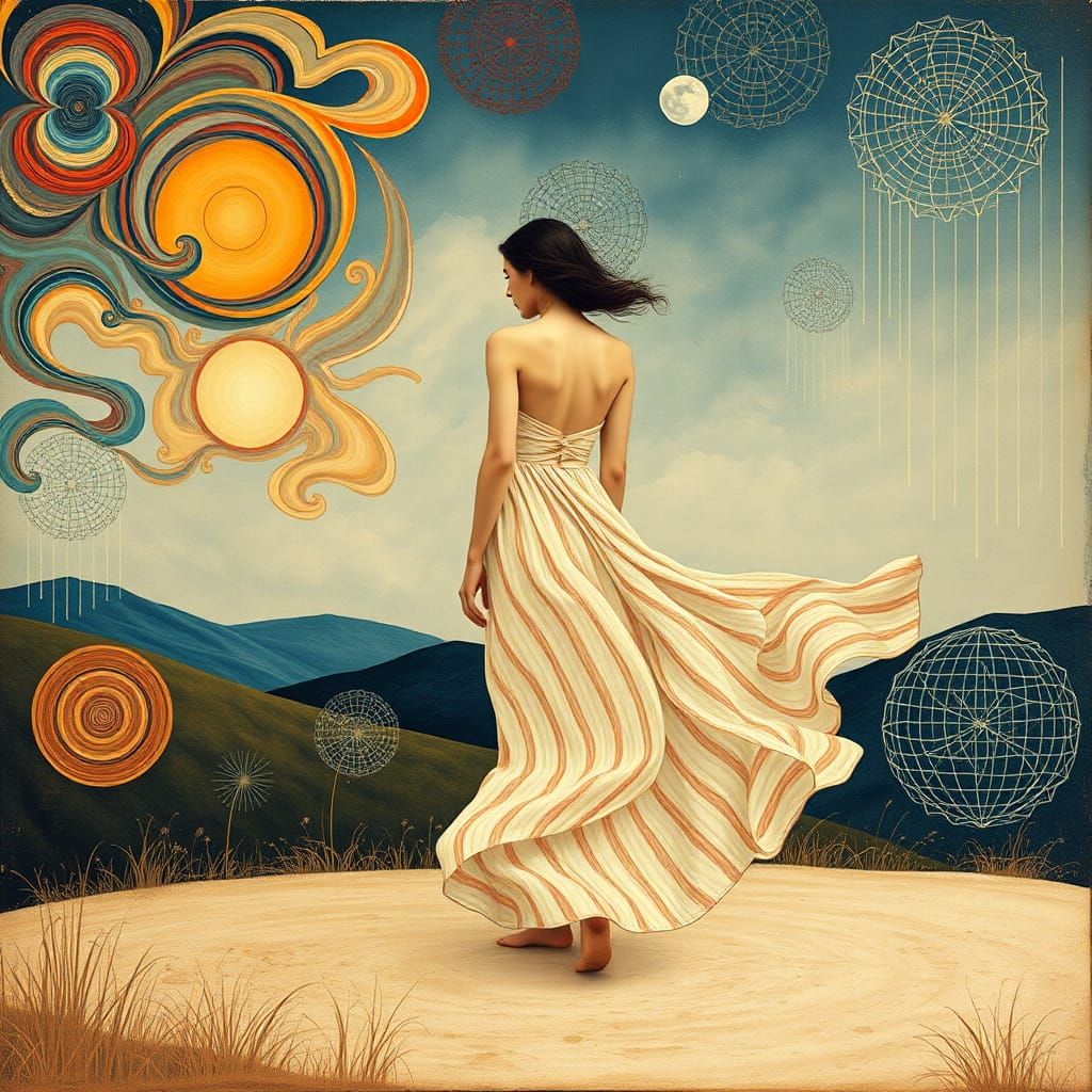 Woman in Landscape: Surreal Abstraction