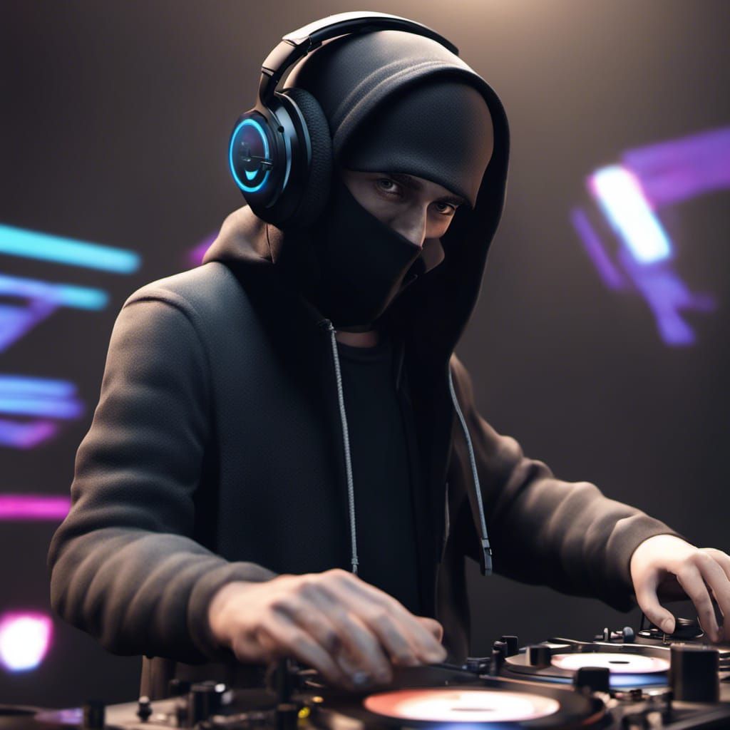 DJ Alan Walker: 3D Rendered Portrait