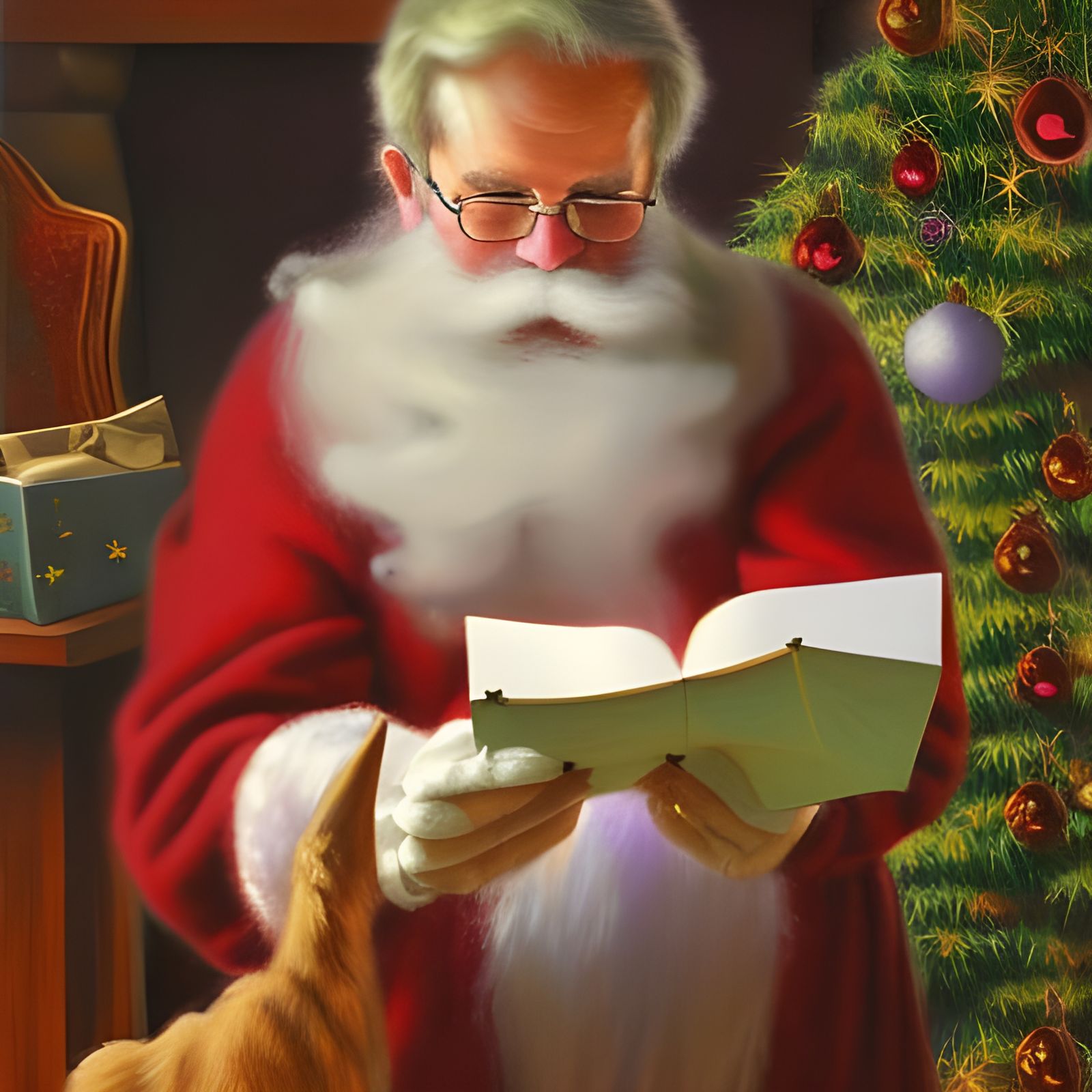Santa's List in Victorian Attic: Gurney Style