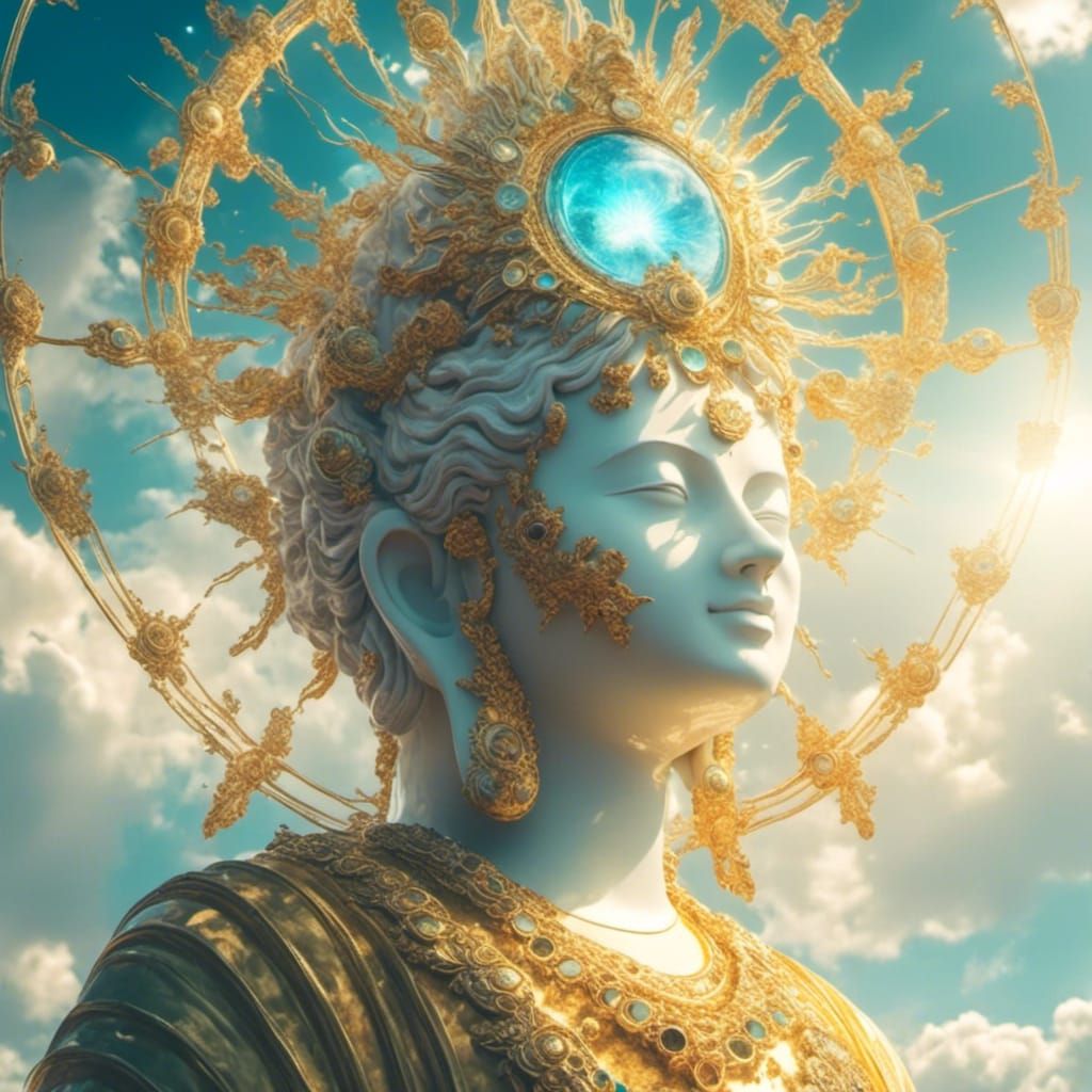 Spiritual Buddha in Divine Sunshine