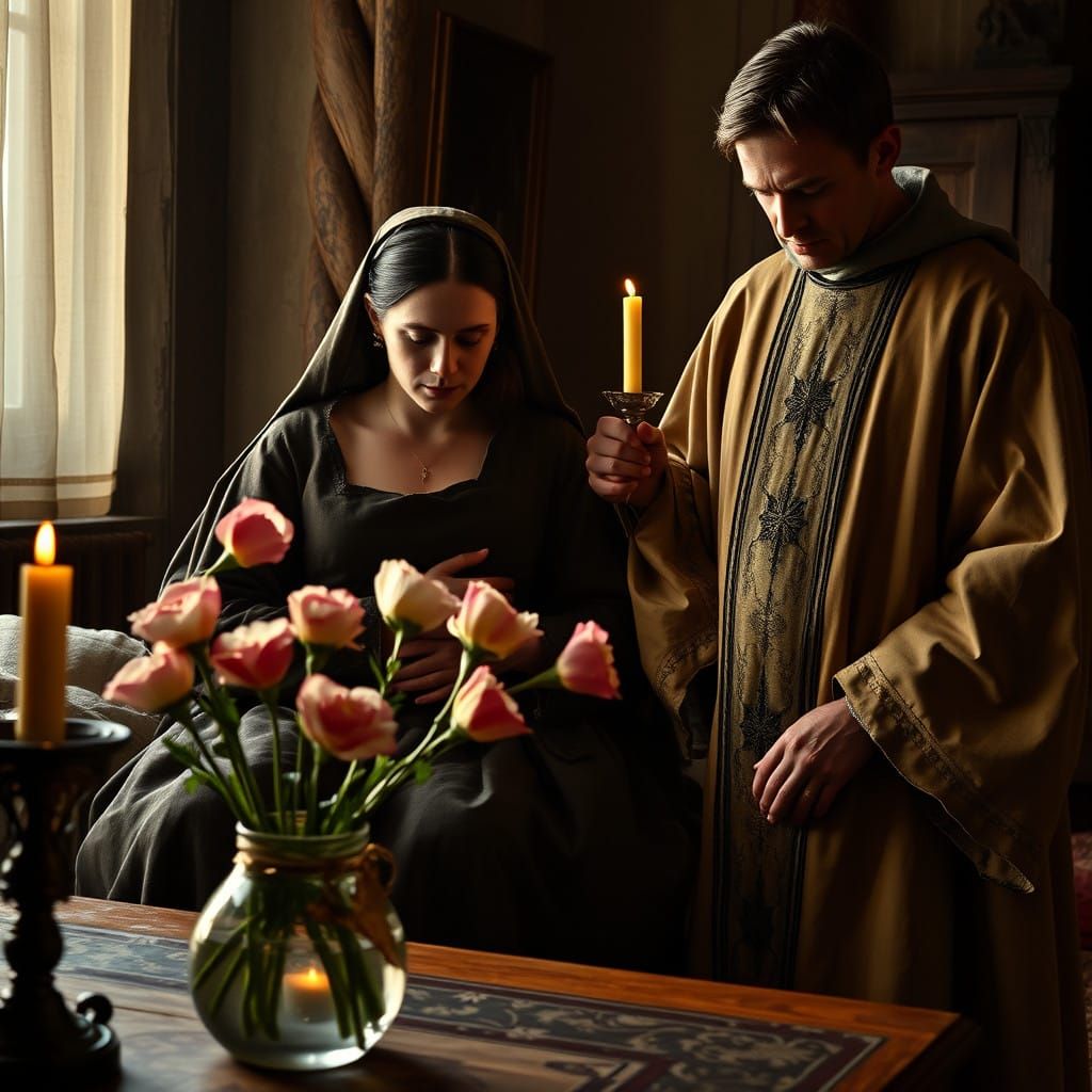 A Mother's Bittersweet Goodbye in Medieval Style