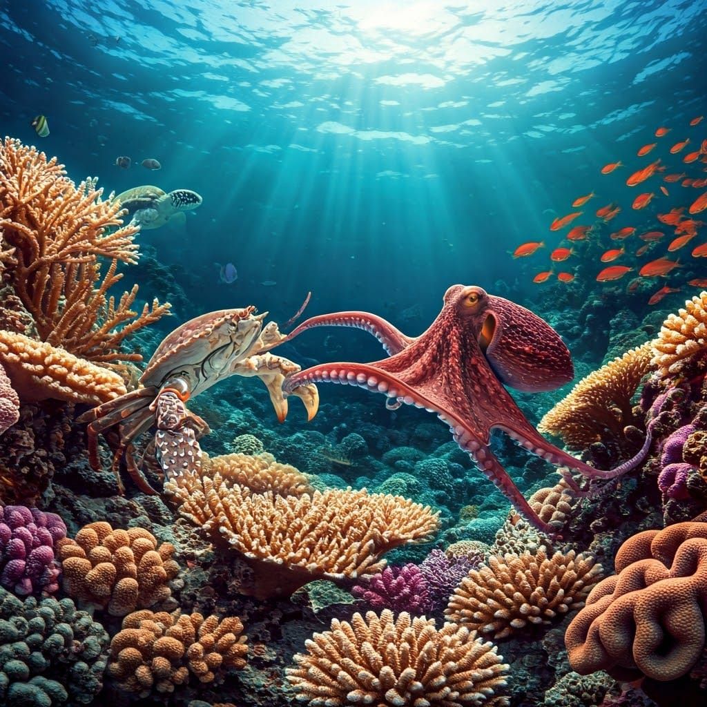 Coral Reef Symbiosis in Hyperrealistic HDR