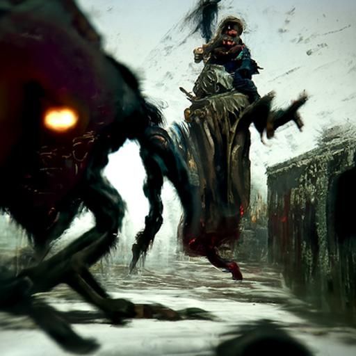 Horror Scene of Desperate Flight