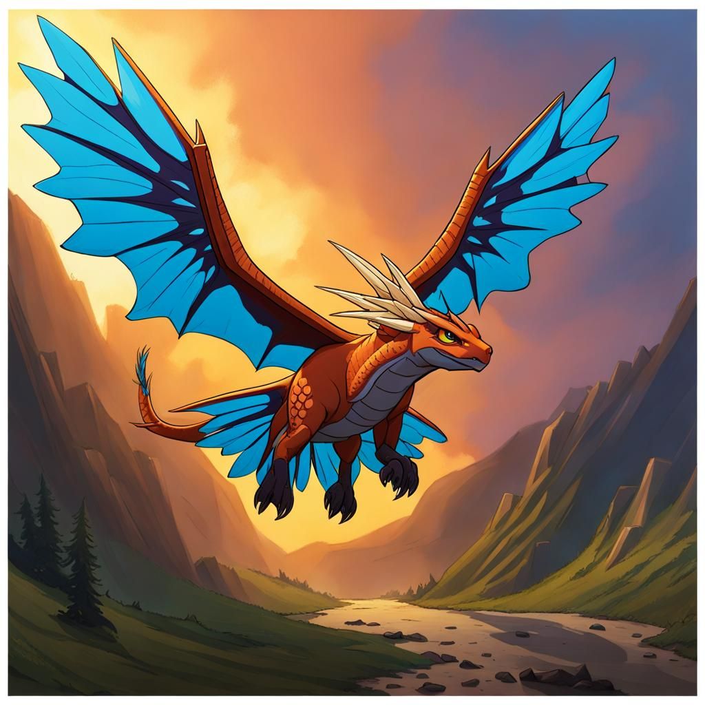 Wings of Fire MudWing Dragon Illustration