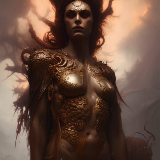 Detailed Melting Man Portrait in a Fantasy Style