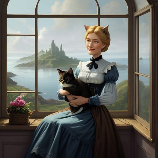 Ellen White on Mysterious Island: Dreamlike Digital Art